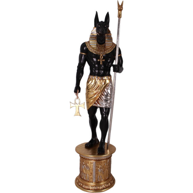 古代エジプト死者の神アヌビス ANUBIS 6FT. W& BASE S&G FRPアート