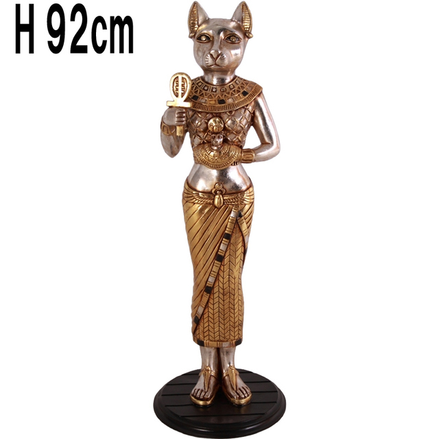 古代エジプト猫バステト神 立像 / EGYPTIAN CAT STANDING 3FT.  FRPアートオブジェ 【商品番号：m-frafecs】