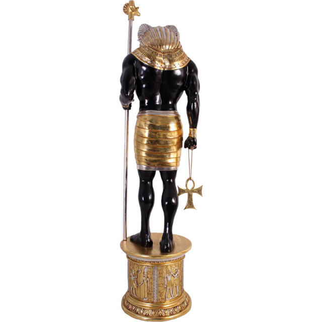 古代エジプト創造神クヌム KHNUM 6FT. W&BASE S&G FRPアートオブジェ