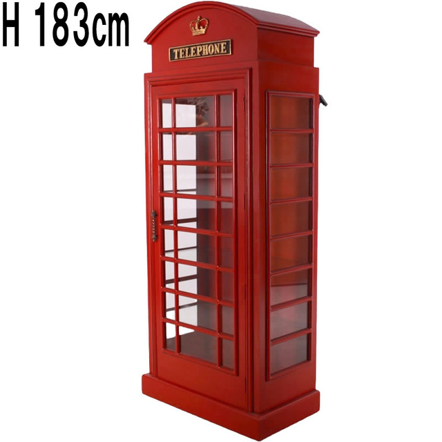 電話ボックスキャビネット / TELEPHONE BOOTH CABINET  FRPアートオブジェ 【商品番号：m-frFOTEB】