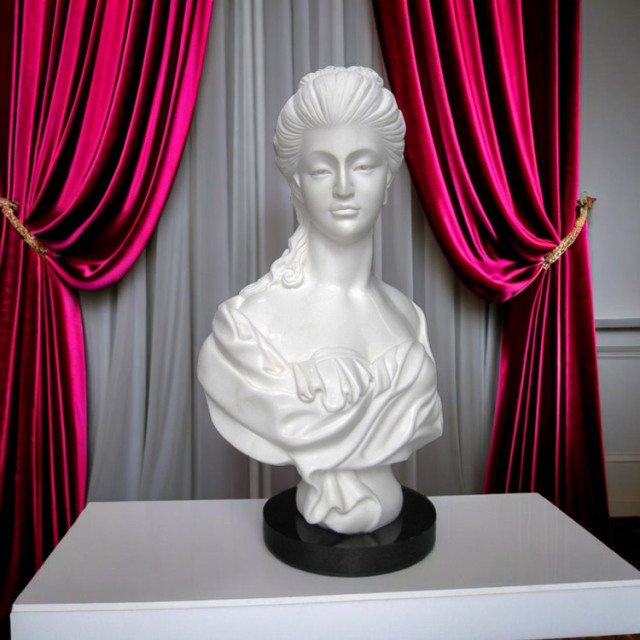 天然大理石彫刻（石像）の女神の胸像を販売するページです。