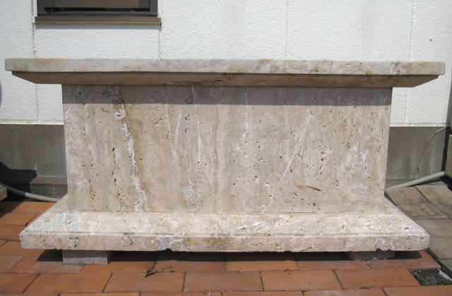 天然大理石 角型（スクエアタイプ）長方形台座・飾り台｜重厚感ある