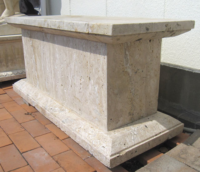 天然大理石 角型（スクエアタイプ）長方形台座・飾り台｜重厚感ある