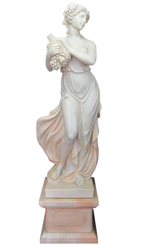 天然大理石彫刻(石像) 葡萄を抱えるヴィーナス(夏) 女性像 の販売 天然大理石彫刻(石像) 葡萄を抱えるヴィーナス(夏) 女性像 の販売