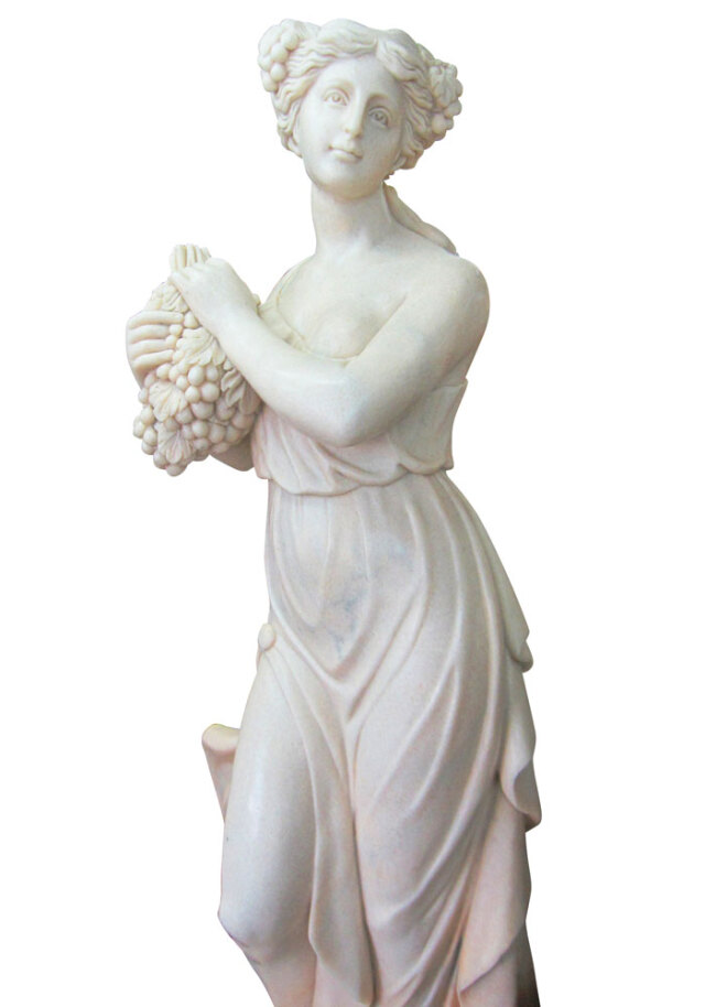 天然大理石彫刻（石像） 葡萄を抱えるヴィーナス（夏） 女性像 の販売