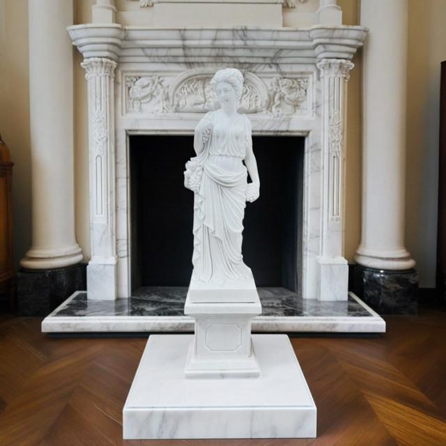 天然大理石彫刻 季節の乙女（夏） の販売ページです。