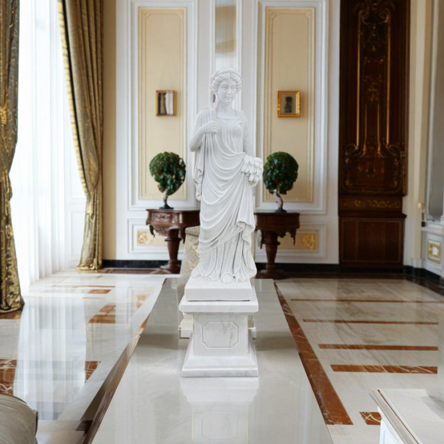 大理石　オブジェ 天然大理石彫刻 季節の乙女（秋） の販売ページです。