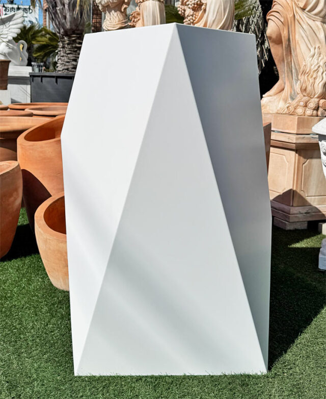 BYSTEEL コボル Lサイズ 105cm高 大型デザイナーズプランター イタリア製オブジェ COBOL ホワイト アルミ製