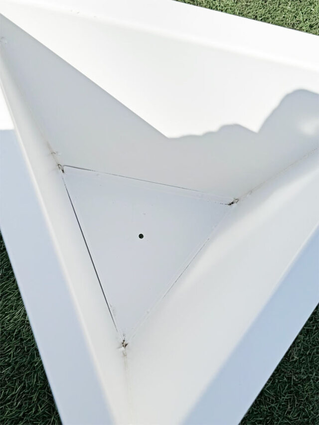 BYSTEEL コボル Lサイズ 107cm高 大型デザイナーズプランター イタリア製オブジェ COBOL ホワイト アルミ製