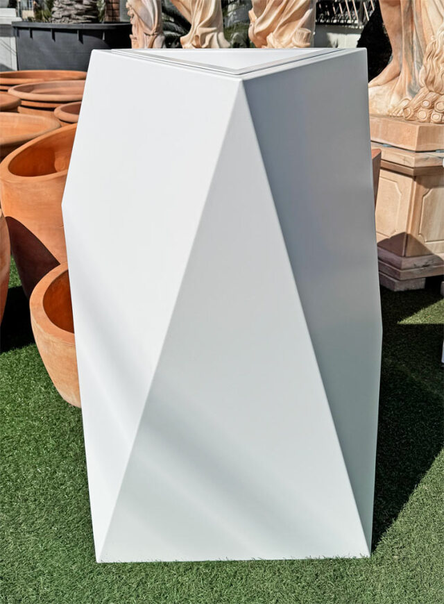 BYSTEEL コボル Lサイズ 108cm高 大型デザイナーズプランター イタリア製オブジェ COBOL ホワイト アルミ製