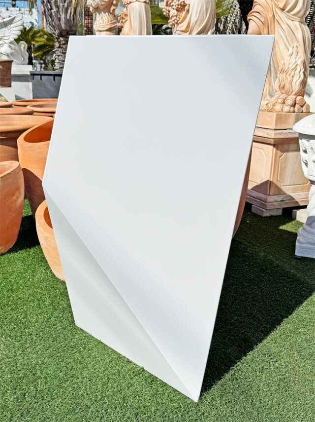 BYSTEEL コボル Lサイズ 109cm高 大型デザイナーズプランター イタリア製オブジェ COBOL ホワイト アルミ製