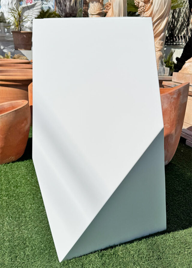 BYSTEEL コボル Lサイズ 110cm高 大型デザイナーズプランター イタリア製オブジェ COBOL ホワイト アルミ製