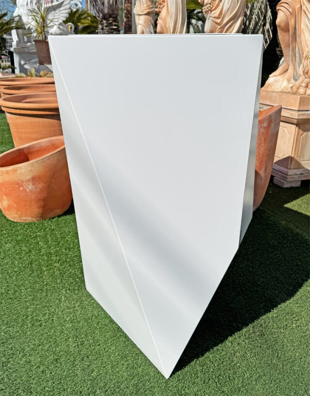 BYSTEEL コボル Lサイズ 112cm高 大型デザイナーズプランター イタリア製オブジェ COBOL ホワイト アルミ製