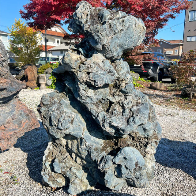 特大鑑賞石、60センチ、幸太郎石、幸太郎石台座付き、盆景石、盆石、水石、 幸太郎石 庭石 銘石 北海道 4.3尺 景石 天然石 幸を呼ぶ石 縁起石 立石