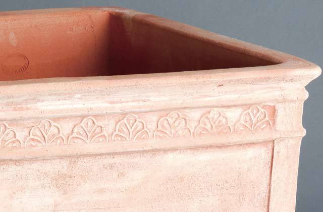 イタリア製 大型テラコッタプランター リーフキューブ45 Leaf Cube SR