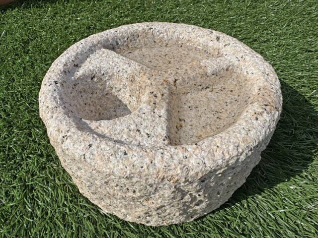 送料無料!! 天然石 御影石 ミニ つくばい 水鉢 φ20cm バードバス 石