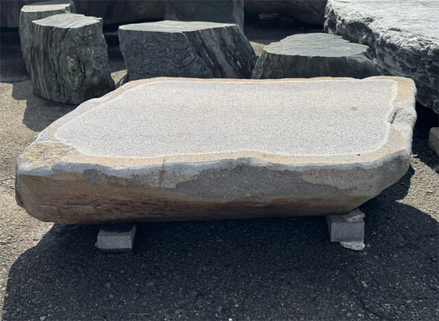 天然石 沓脱石 踏み石 120cm 景石 庭石 飾り石 玄関 縁側 坪庭 和風