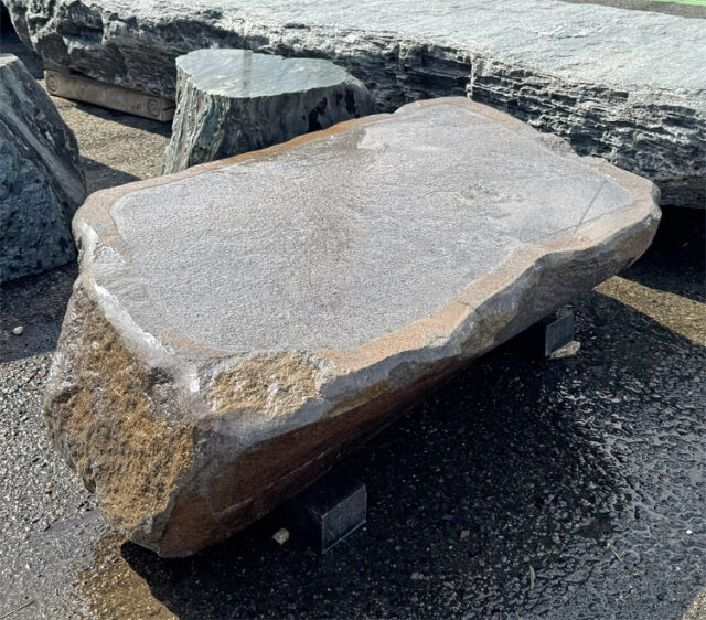 天然石 沓脱石 踏み石 120cm 景石 庭石 飾り石 玄関 縁側 坪庭 和風