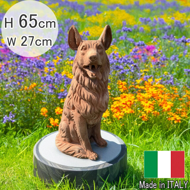 牧羊犬 テラコッタ オブジェ