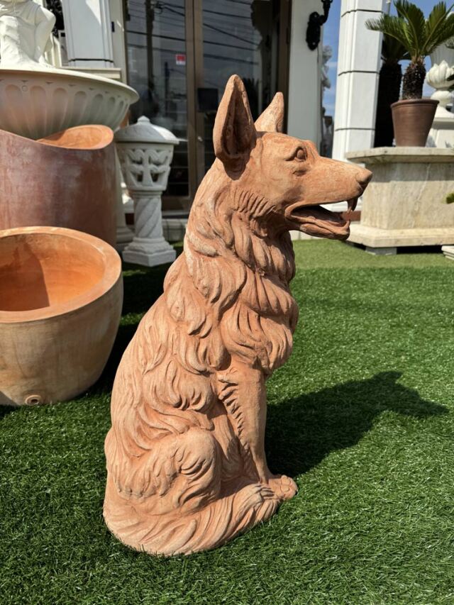 牧羊犬 テラコッタ オブジェ
