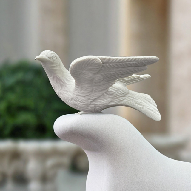 イタリア製 コスモラックス 飛び立つ鳩 平和の象徴 オブジェ【商品番号