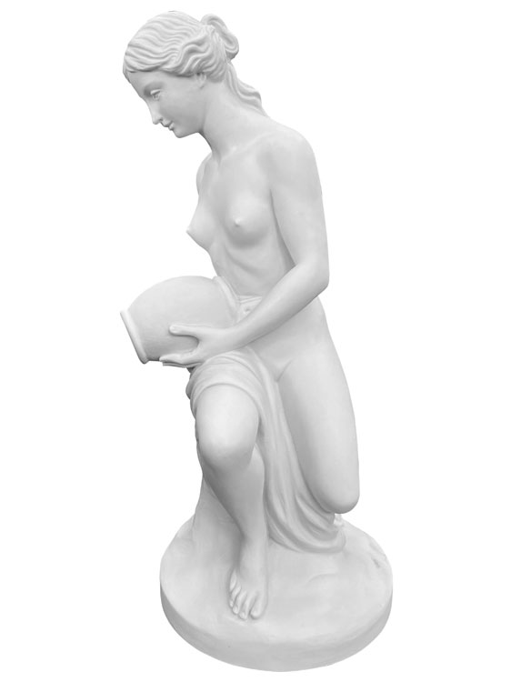 イタリア製 コスモラックス 水瓶を持つ女性 石像 大理石彫塑