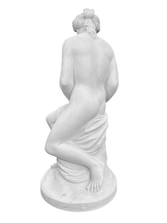 イタリア製 コスモラックス 水瓶を持つ女性 石像 大理石彫塑