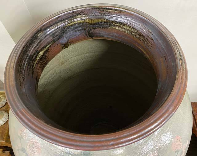 大迫力 圧巻の益子焼大壺 窯元：よこやま 美品 高さ約1m6cm