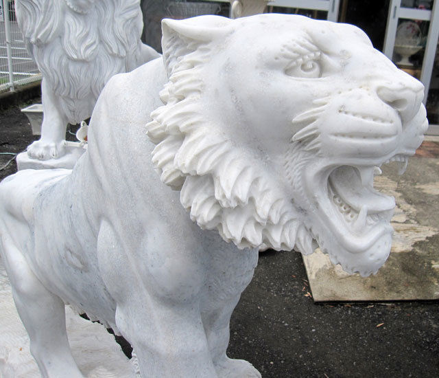 大理石彫刻【寅・虎・トラ】 ペア 干支の置物 招福 縁起物 干支