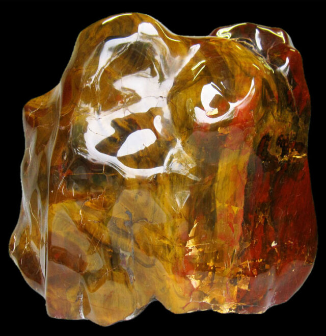 赤石 磨き 鑑賞石 水石 景石 【商品番号：m-ni131-2】