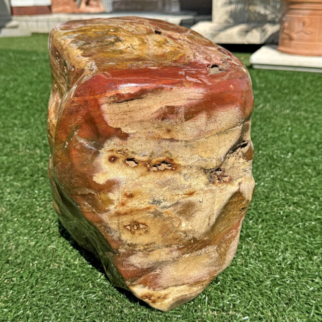 羽茂五色石 磨き 景石 鑑賞石 水石 【商品番号：m-ni135】