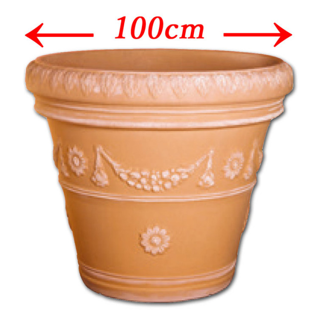 未使用☆イタリア/ITALGARDEN ベルサイユ 大理石粒混 特大 プランター 圧倒的な存在感の大型プランター！イタリア製デザインプランター