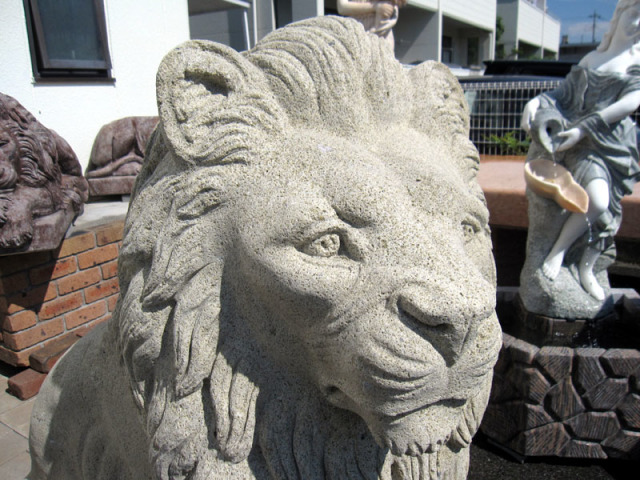 砂岩　ライオン
