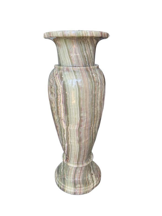 天然オニックス（オニキス） 花瓶B｜高級天然石オブジェ・大型飾り壺