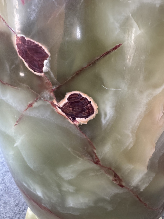 天然石の美しさ オニックス（オニキス） 花瓶 飾り壺 ONYX