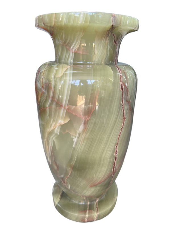 天然石の美しさ オニックス（オニキス） 花瓶 飾り壺 ONYX