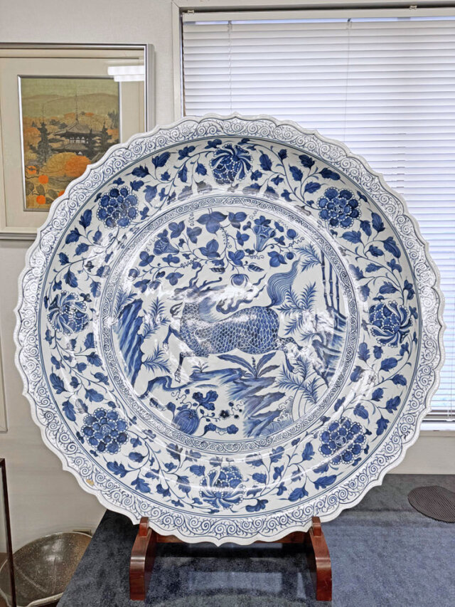 麒麟獣文花生 風水 麒麟 置物 瑞獣 神獣 ペア 雌雄 麒麟の置物 きりん キリン 風水