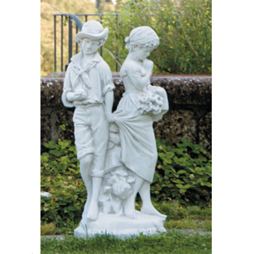 イタリア製の人造石子供像・天使像