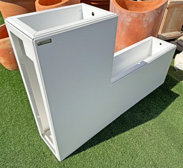 BYSTEEL テトリス L イタリア製 デザイナーズプランター ハイタイプ 118cm幅 パーティション