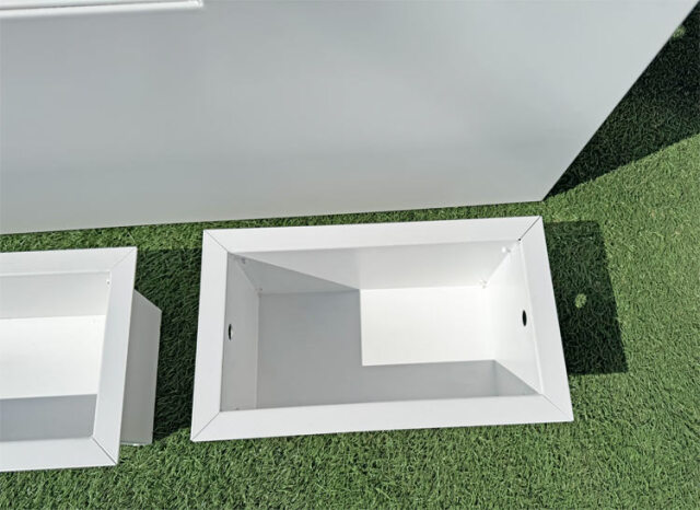 BYSTEEL テトリス L イタリア製 デザイナーズプランター ハイタイプ 122cm幅 パーティション