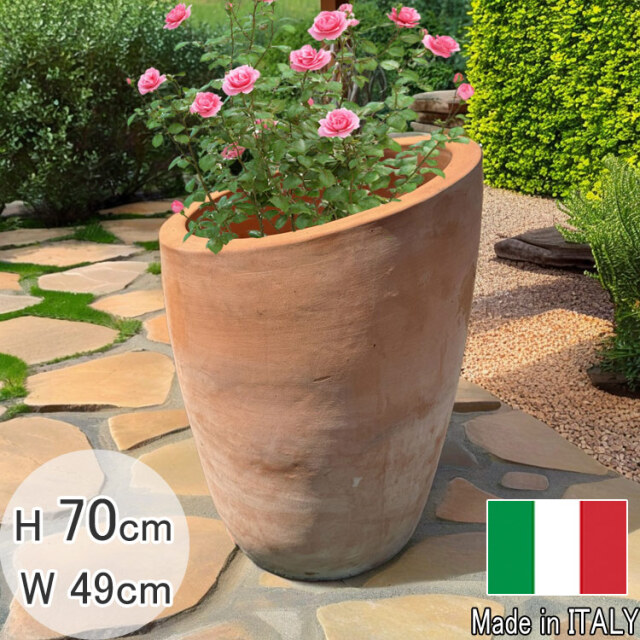 イタリア製、プランター Amazon.co.jp: イタリア製テラコッタプランター リスチオシリンダー60