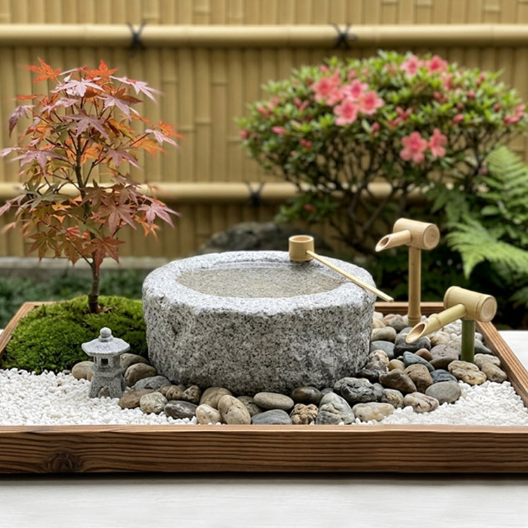 送料無料!! 鳥たちのオアシス＆お庭のワンポイントに　天然石バードフィーダー　【※商品番号：m-ma019022】