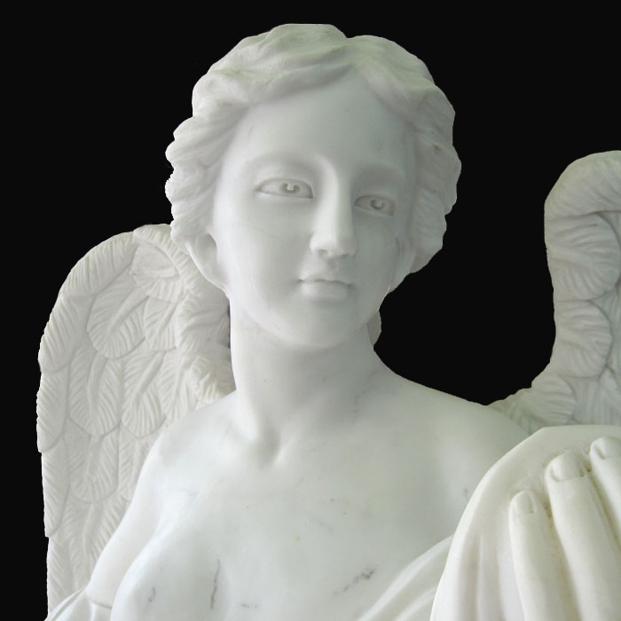 天然大理石彫刻（石像） サンタンジェロ城の聖天使をモチーフにした