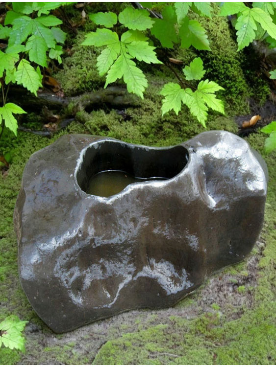 伊賀の蹲 天然石 蹲(つくばい) 066 手水鉢【商品番号：m-ni066】