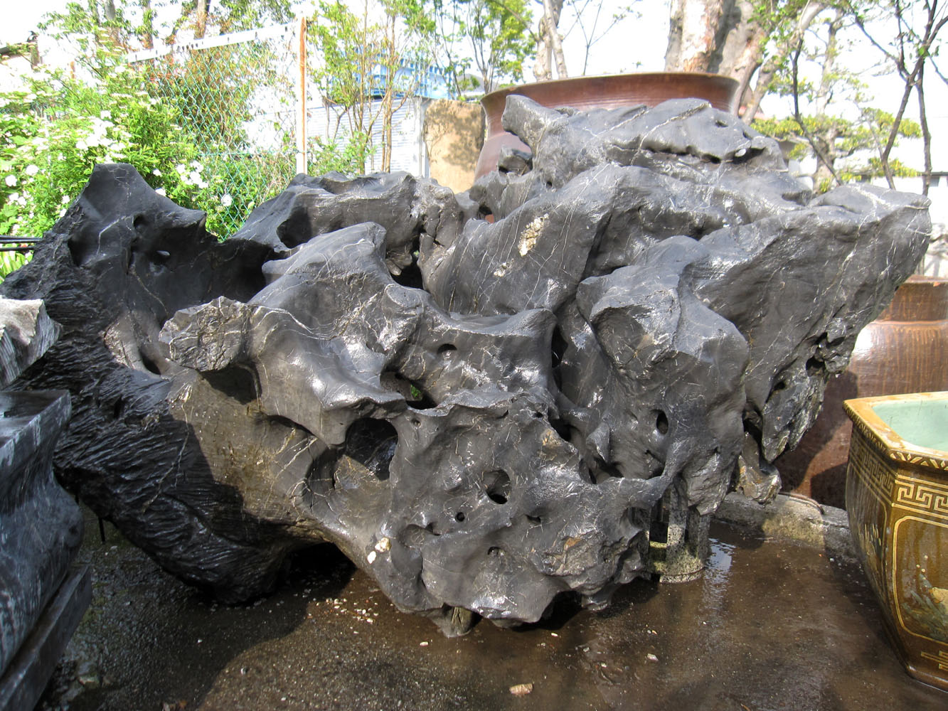 望舒」中国美術 太湖石 天然石 鑑賞石 うとい 飾り石 置物 自然石 雅趣 