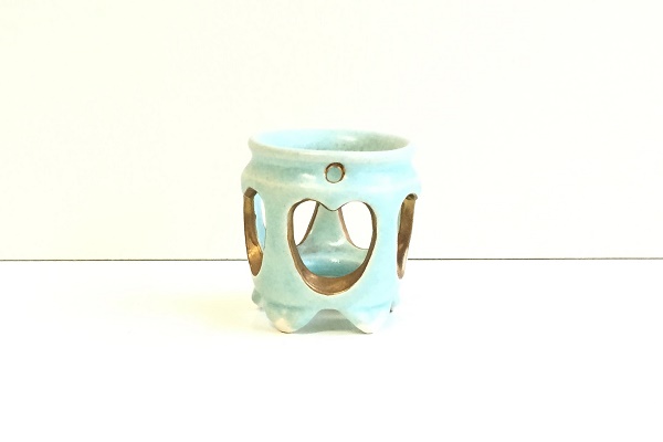 蓋置 青磁 夜学 瑞山作