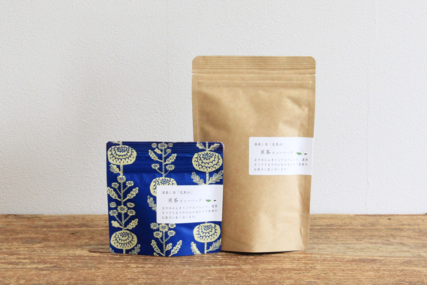 煎茶ティーバッグ 深蒸し茶「花笑み」 静岡・鹿児島茶ブレンド ひも付 3ｇパック