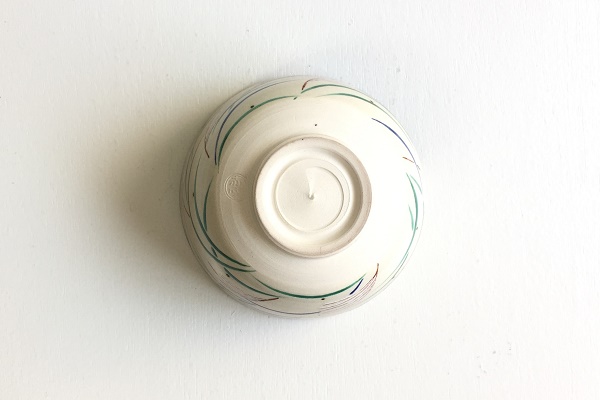 茶碗 月にすすき 平安赤雲作