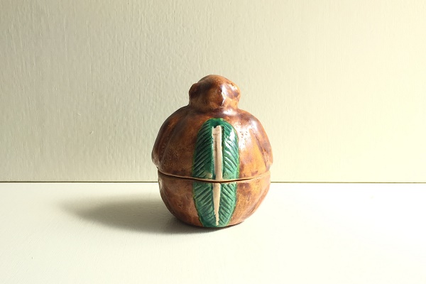 香合 申 交趾狸 佐久間芳丘作