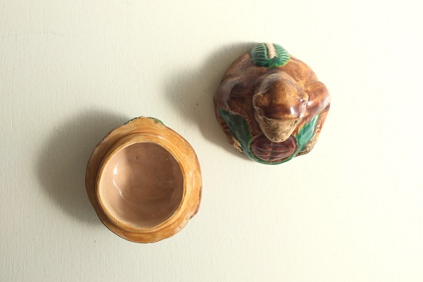 香合 申 交趾狸 佐久間芳丘作